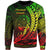 Marshall Islands Sweatshirt - Wings Style Reggae Color Unisex Black - Polynesian Pride