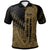 Marshall Islands Polo Shirt Gold Color Symmetry Style Unisex Black - Polynesian Pride