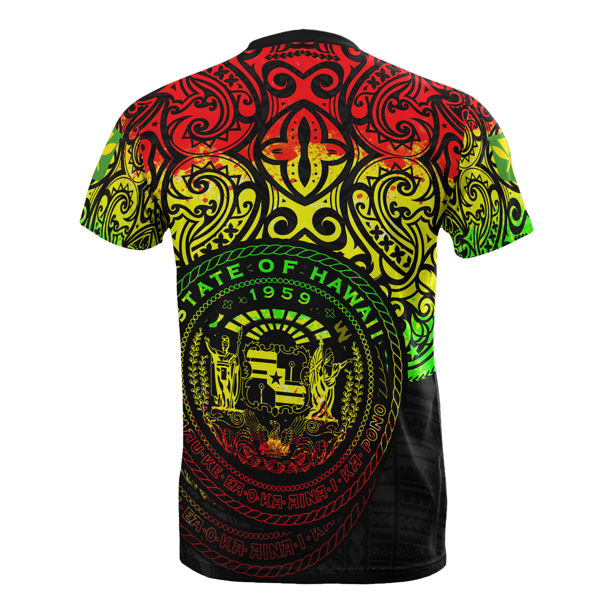 Hawaii Pride T Shirt Hawaii Seal Polynesian Tattoo (Reggae) - Polynesian Pride