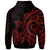 Tonga Polynesian Zip up Hoodie Red Tentacle Turtle - Polynesian Pride