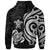 Tonga Polynesian Zip up Hoodie White Tentacle Turtle - Polynesian Pride