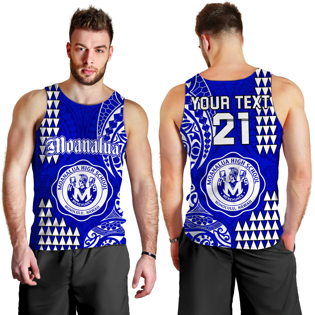 (Custom Personalised) Hawaii Moanalua High School Men Tank Top Tribal Kakau LT9 - Polynesian Pride