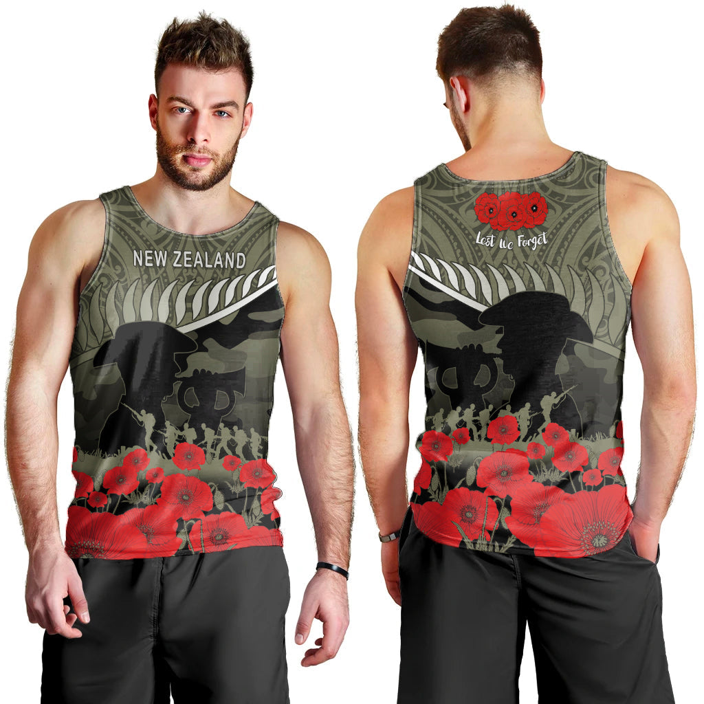 New Zealand ANZAC 2022 Men Tank Maori Camouflage LT14 Men - Polynesian Pride