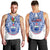 Samoa Rugby Men Tank Top Manu Samoa 7s Ginger White Polynesian LT14 White - Polynesian Pride