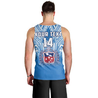 (Custom Text And Number) Samoa Rugby Men Tank Top Personalise Toa Samoa Polynesian Pacific Blue Version LT14 - Polynesian Pride
