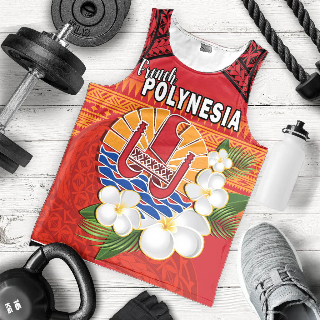 French Polynesia Men Tank Top Happy Internal Autonomy Day Special Version LT14 Red - Polynesian Pride