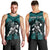 (Custom Personalised) Hawaii Men Tank Top Hawaiian Warrior With Weapon Polynesian Ver.02 LT14 Turquoise - Polynesian Pride