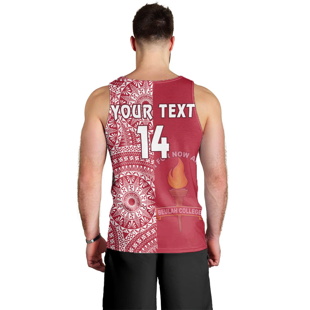 (Custom Text And Number) Beulah Tonga College Men Tank Top Class Of Year Tongan Ngatu Pattern LT14 - Polynesian Pride