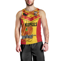 Papua New Guinea Rugby Men Tank Top PNG Kumuls Bird Of Paradise Yellow LT14 - Polynesian Pride
