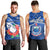 Samoa Rugby Men Tank Top Manu Samoa Polynesian Hibiscus Blue Style LT14 - Polynesian Pride