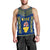 (Custom Personalised) Niue Men Tank Top Happy Constitution Day Niuean Hiapo Crab With Map LT14 - Polynesian Pride