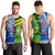 (Custom Personalised) Samoa Rugby and Australia Rugby Men Tank Top Toa Samoa Mix Kangaroos Pacific LT14 Art - Polynesian Pride