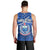 Samoa Rugby Men Tank Top Manu Samoa Polynesian Hibiscus Blue Style LT14 - Polynesian Pride