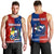 (Custom Personalised) TokoUso Men Tank Top Tonga and Samoa United We Stand Divided We Fall LT14 Blue - Polynesian Pride