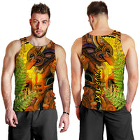 (Custom Personalised) Hei Tiki Maori Men Tank Top Fern Aotearoa Ta Moko Sun LT13 - Polynesian Pride