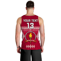(Custom Text and Number) Beulah College Men Tank Top Ngatu Pattern Tonga LT13 - Polynesian Pride