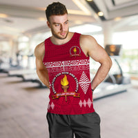 (Custom Text and Number) Beulah College Men Tank Top Ngatu Pattern Tonga LT13 - Polynesian Pride