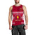 (Custom Text and Number) Beulah College Men Tank Top Ngatu Pattern Tonga LT13 Maroon - Polynesian Pride