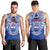 Samoa Rugby Men Tank Top Manu Samoa 7s Ginger Blue Polynesian LT14 Blue - Polynesian Pride