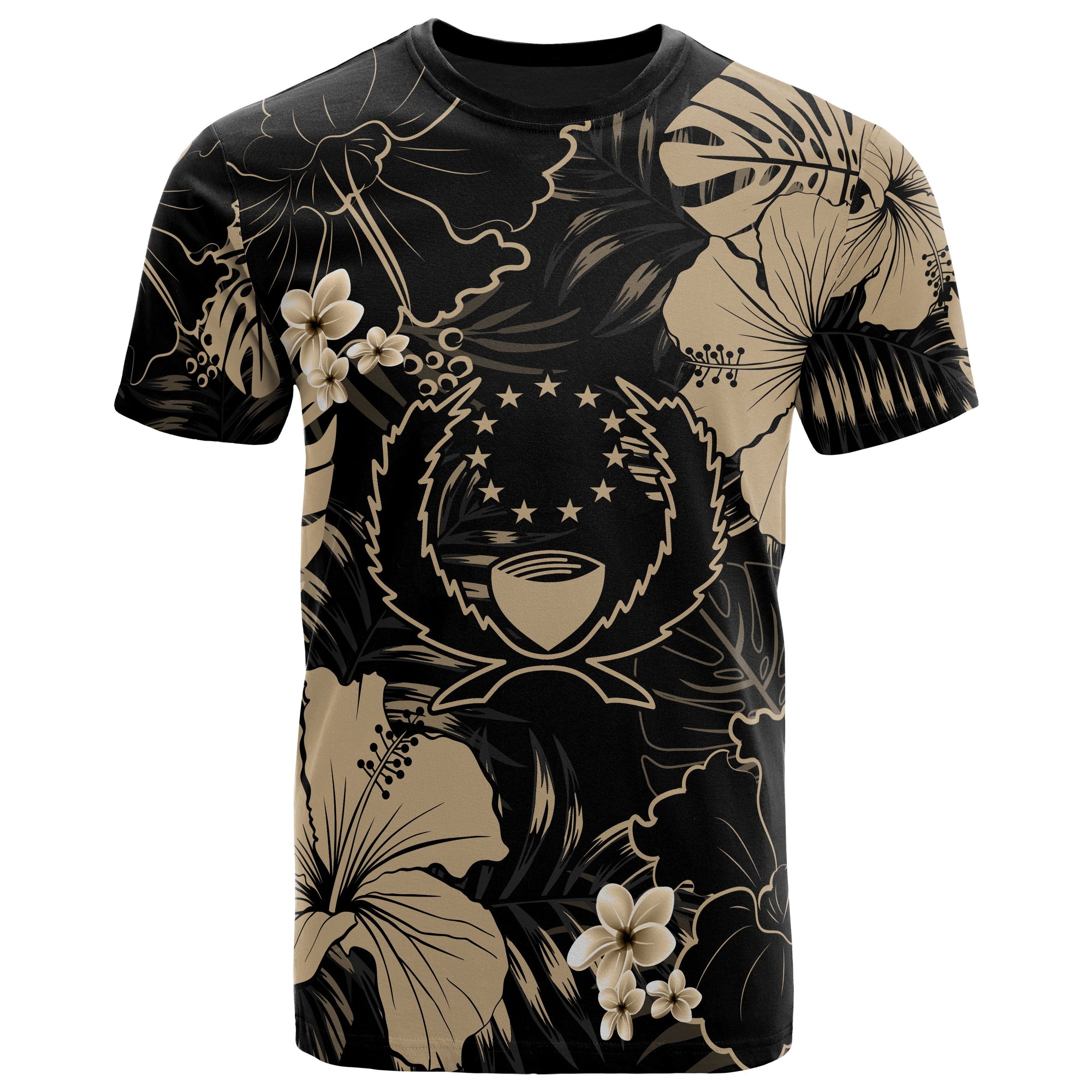 Pohnpei Micronesia T Shirt Yellow Hibiscus Palm Monstera Unisex YELLOW - Polynesian Pride