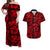 Polynesian Matching Tropical Outfits For Couples Red LT6 Red - Polynesian Pride