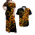 Polynesian Valentine Matching Dress and Hawaiian Shirt Hibiscus Flowers Orange Style LT6 Orange - Polynesian Pride