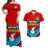 Tonga Mate Ma'a Rugby Matching Dress and Hawaiian Shirt Jersey LT6 Red - Polynesian Pride