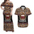 Samoa Matching Dress and Hawaiian Shirt Siapo Patterns LT6 Black - Polynesian Pride