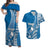 Yap Of Micronesia Matching Dress and Hawaiian Shirt Vibe Style LT6 Blue - Polynesian Pride