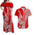 Hawaiian Shark Polynesian Matching Dress and Hawaiian Shirt Vibe Red Style LT6 Red - Polynesian Pride