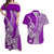 Hawaiian Shark Polynesian Matching Dress and Hawaiian Shirt Vibe Purple Style LT6 Purple - Polynesian Pride