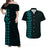 Hawaiian Kakau Matching Dress and Hawaiian Shirt Simple Style No.5 LT6 Dark Green - Polynesian Pride