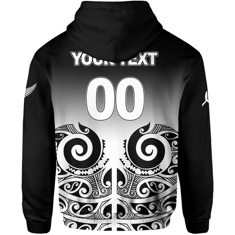 Custom New Zealand Rugby Hoodie Maori Manaia Black style LT6 - Polynesian Pride