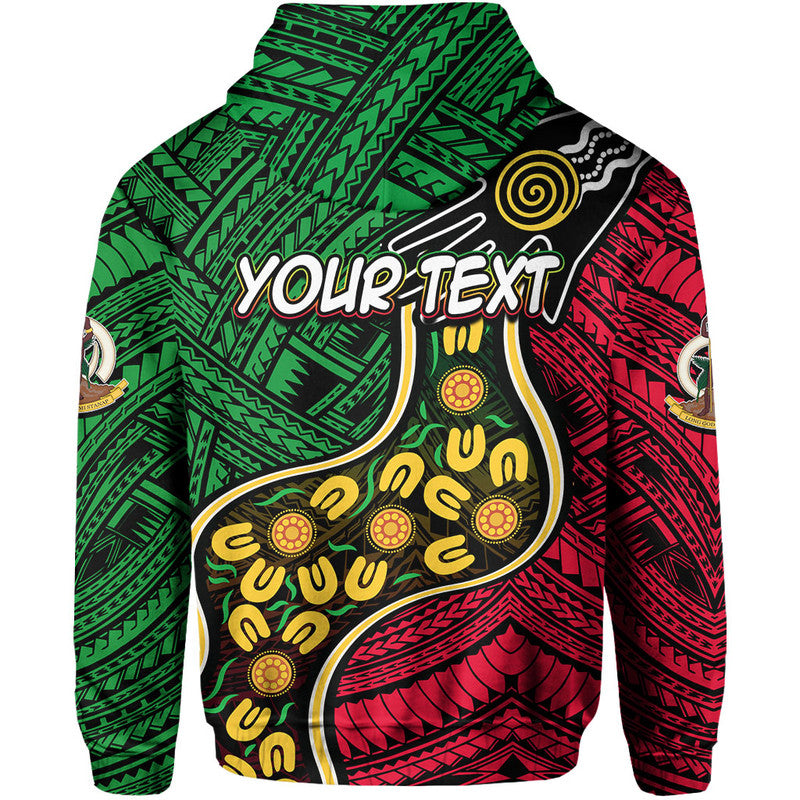 Custom Vanuatu Mix Aboriginal Hoodie LT6 - Polynesian Pride