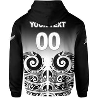 Custom New Zealand Rugby Hoodie Maori Haka Black style LT6 - Polynesian Pride