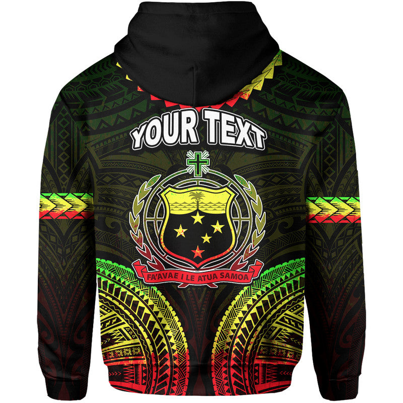 Custom Samoa Ula Nifo Tribal Hoodie Reggage Style LT6 - Polynesian Pride