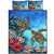 Hawaii Turtle Hibiscus Sea Quilt Bed Set - Ocean Of Love - AH - Polynesian Pride