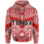 Tonga Polynesian Tribal Pattern All Over Hoodie Unisex Red - Polynesian Pride