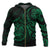 Polynesian Hawaii All Over Zip up Hoodie Green Turtle Tribal Unisex Black - Green - Polynesian Pride