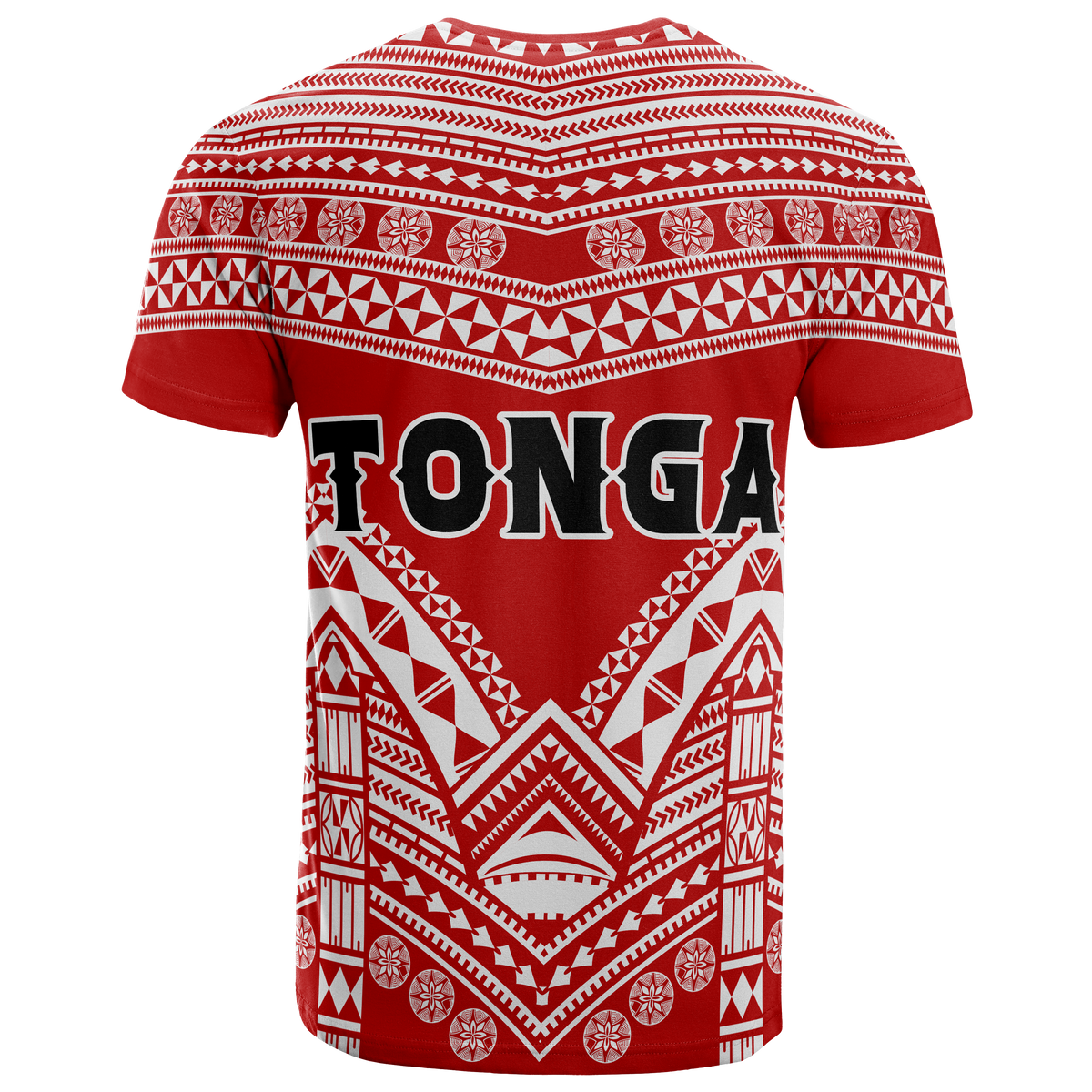 Tonga All Over T Shirt Tongan Polynesian Tribal Pattern Unisex Red - Polynesian Pride