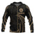 Tahiti Polynesian All Over Zip up Hoodie Gold Tribal Wave Unisex Black - Polynesian Pride