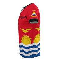 Kiribati Pattern All Over T Shirt Kiribati Flag Coat Of Arms Polynesian Tattoo - Polynesian Pride