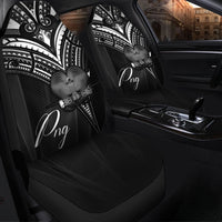 Papua New Guinea Car Seat Cover - Cross Style Universal Fit Black - Polynesian Pride