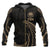 Federated States of Micronesia All Over Zip up Hoodie Gold Tribal Wave Unisex Black - Polynesian Pride