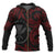 Polynesian Hawaii All Over Zip up Hoodie Red Tribal Unisex Red - Black - Polynesian Pride