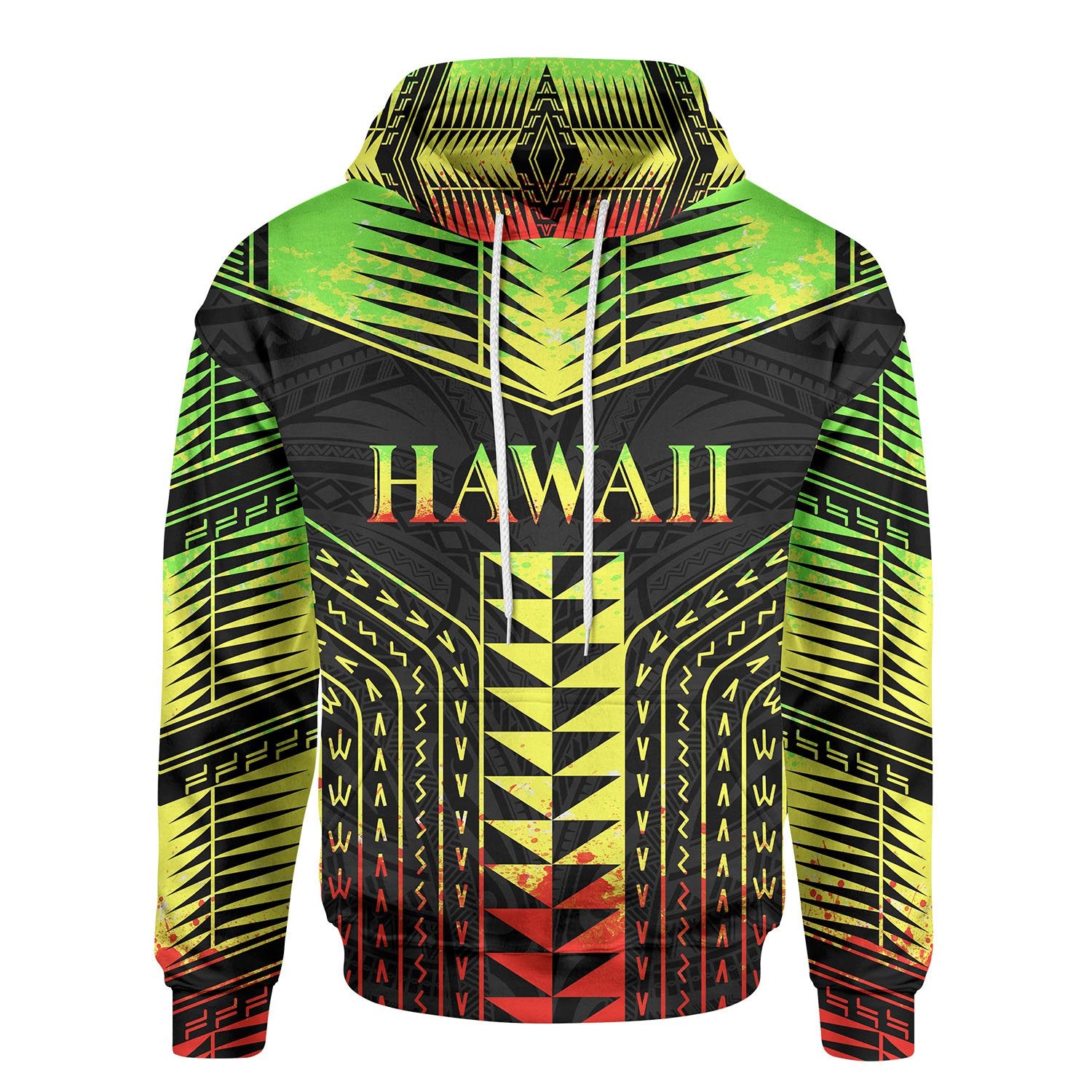 Hawaii Polynesia Tribal All Over Hoodie Reggae Style Unisex Reggae - Polynesian Pride