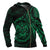 Polynesian Hawaii All Over Zip up Hoodie Green Turtle Tribal - Polynesian Pride