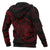 American Samoa Polynesian All Over Zip up Hoodie Red Turtle Tribal - Polynesian Pride