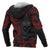 Samoa Polynesian All Over Zip up Hoodie Red Tribal - Polynesian Pride