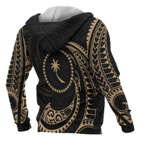 Chuuk Micronesia ll Over Hoodie Gold Tribal Wave - Polynesian Pride